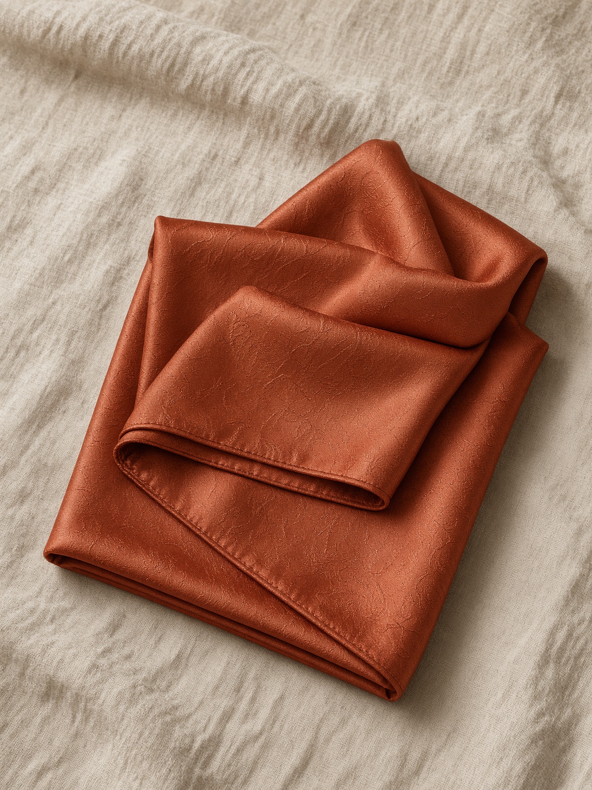 Rust silk scarf